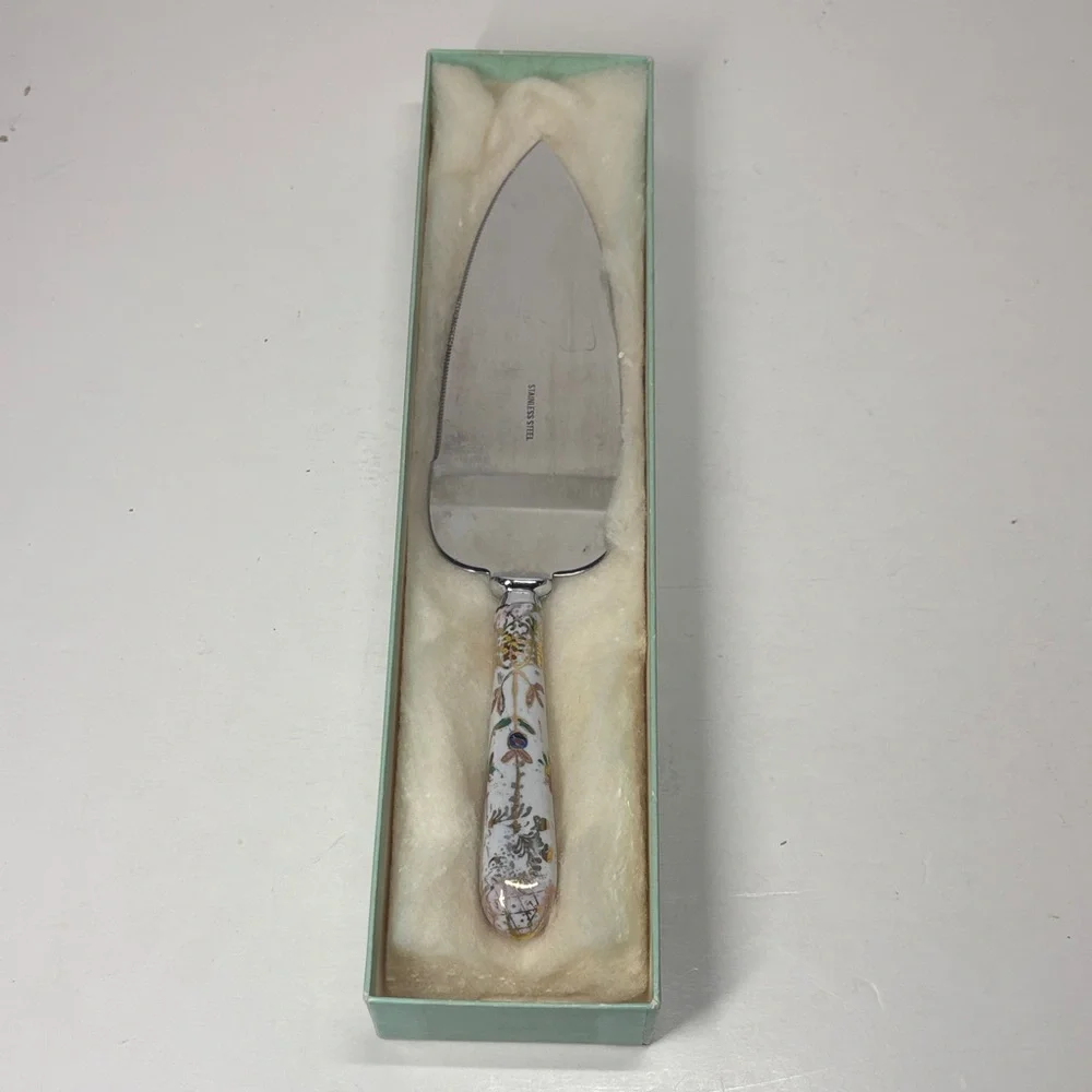 Vintage Floral Handle Cake Server